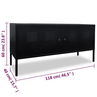 vidaXL Mueble para la TV 118x40x60 cm negro