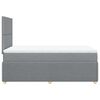 vidaXL Cama box spring con colch&oacute;n tela gris claro 120x200 cm