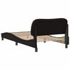 vidaXL Estructura de cama sin colch&oacute;n Hvar cuero sint&eacute;tico negro 100x203 cm