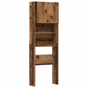 vidaXL Armario lavadora madera ingenier&iacute;a madera antigua 64x24x190 cm