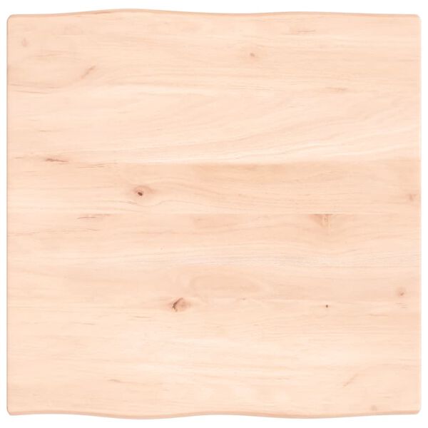 vidaXL Tablero de mesa madera maciza roble borde natural 60x60x2 cm