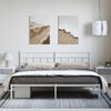 vidaXL Estructura cama sin colch&oacute;n con cabecero metal blanco 183x213cm