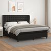 vidaXL Cama box spring con colch&oacute;n cuero sint&eacute;tico negro 180x200 cm