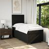 vidaXL Cama box spring con colch&oacute;n tela negro 90x190 cm