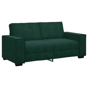 vidaXL Sof&aacute; de 2 plazas de terciopelo verde oscuro 180x78x84 cm