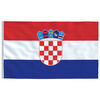 vidaXL Mástil y bandera de Croacia aluminio 5,55 m