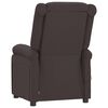 vidaXL Sill&oacute;n reclinable el&eacute;ctrico tela marr&oacute;n oscuro