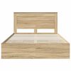 vidaXL Estructura de cama Roble Sonoma 150 x 200 cm Madera Ingenieril