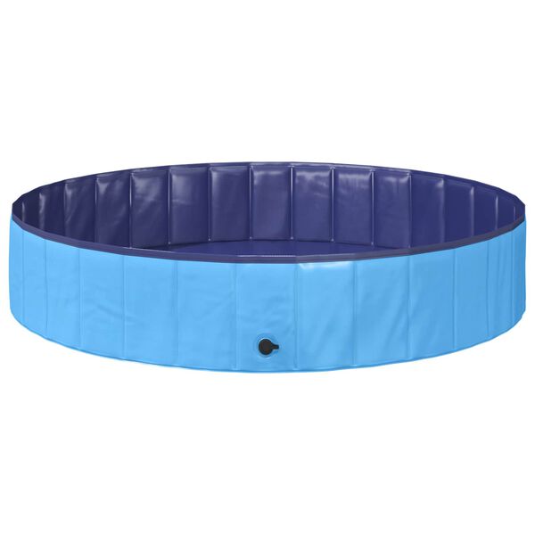 vidaXL Piscina Plegable para Perros Azul 160 x 160 x 30 cm PVC