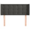 vidaXL Cabecero de terciopelo gris oscuro 83x16x78/88 cm