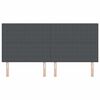 vidaXL Cabecero con cabecera Gris oscuro 200 cm Cuero sint&eacute;tico