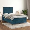 vidaXL Cama box spring con colch&oacute;n terciopelo azul oscuro 120x200 cm