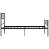 vidaXL Estructura cama sin colch&oacute;n con estribo metal negro 75x190 cm