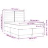 vidaXL Cama tipo Box Spring Marr&oacute;n Oscuro 160 x 200 cm tela
