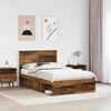 vidaXL Estructura de cama con cabecera Madera vieja 120 x 190 cm