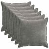 vidaXL Funda de almohada 6 pcs HOUTEN Gris oscuro 70 x 70 cm