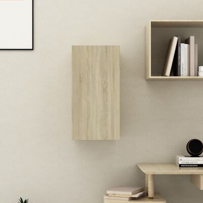 vidaXL Mueble de TV madera contrachapada color roble 30,5x30x60 cm