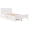 vidaXL Estructura de cama sin colch&oacute;n madera maciza blanca 90x190 cm