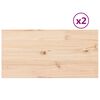 vidaXL Tablero de mesa rectangular 2 uds madera de pino 80x40x1,7 cm