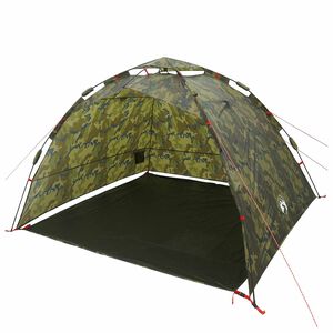 vidaXL Tienda de pesca r&aacute;pida 4 persona Camuflaje claro