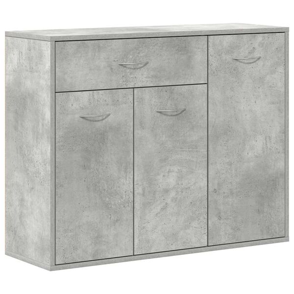 vidaXL Aparador de madera contrachapada gris hormig&oacute;n 88x30x70 cm