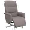 vidaXL Sill&oacute;n reclinable con reposapi&eacute;s tela gris taupe