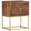 vidaXL Mesita de noche de madera maciza de mango 40x30x50 cm