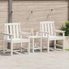 vidaXL Silla de comedor de jard&iacute;n. 2 pcs Blanco 65.5 x 59 x 88cm HDPE
