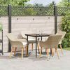 vidaXL Conjunto de Comedor de Jard&iacute;n 5 pcs Beige rat&aacute;n sint&eacute;tico