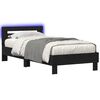 vidaXL Estructura de cama Roble Negro Madera de ingenier&iacute;a