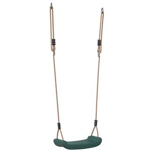 vidaXL Columpio para ni&ntilde;os individual con cuerda ajustable verde