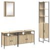 vidaXL Juego de muebles de ba&ntilde;o 4 uds. Roble Sonoma 33 x 33 x 185,5 cm