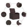 vidaXL Sill&oacute;n reclinable el&eacute;ctrico tela marr&oacute;n oscuro