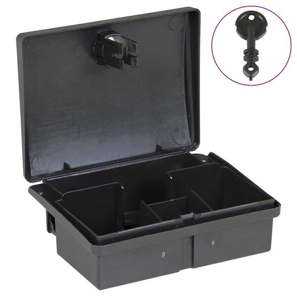 vidaXL Trampas para ratones 5 uds. negro 13x10x4 cm