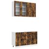 vidaXL Unidad de cocina PORTO 4 uds. Roble Ahumado