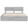 vidaXL Estructura de cama Gris Sonoma 200 x 200 cm Madera Ingenieril