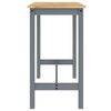 vidaXL Set de bar 3 piezas madera maciza de pino gris