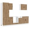 vidaXL Mueble de cocina Kalmar 7 piezas artesanal roble
