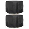 vidaXL Fundas para muebles de jard&iacute;n 2 uds 6 ojales redonda &Oslash;125x75 cm