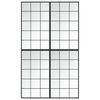 vidaXL Espejos de pared 4 uds metal negro 100x60 cm