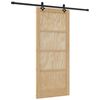 vidaXL Puerta Corredera Natural y negro 86 x 198,5 cm