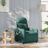 vidaXL Sill&oacute;n de masaje reclinable de tela verde oscuro
