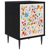vidaXL Mesa de noche MAINZ Roble Negro 36 x 33 x 51 cm