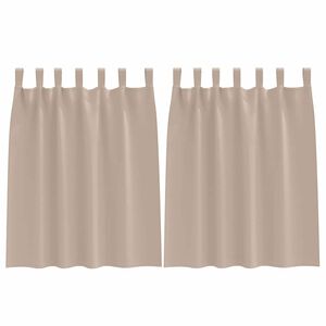 vidaXL Cortinas Opacas con Anillas 2 uds. Gris topo 140 x 140 cm