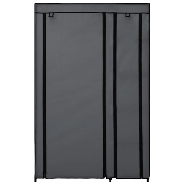 vidaXL Armario plegable de tela gris 110x45x175 cm