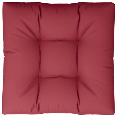 vidaXL Cojín para muebles de palets tela rojo tinto 80x80x12 cm