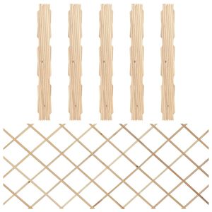 vidaXL Vallas enrejado 5 uds madera maciza de abeto 180x80 cm