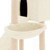 vidaXL Rascador para gatos con postes de sisal crema 153 cm
