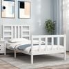 vidaXL Estructura cama sin colch&oacute;n madera maciza pino blanca 100x200cm