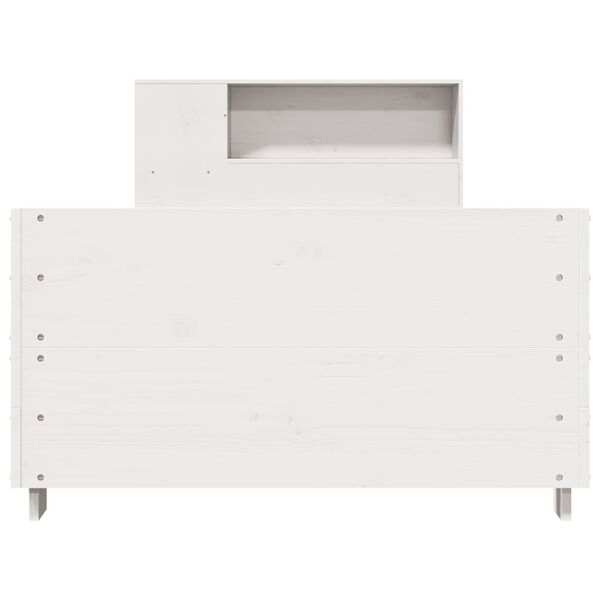 vidaXL Estructura de cama sin colch&oacute;n madera maciza blanca 75x190 cm